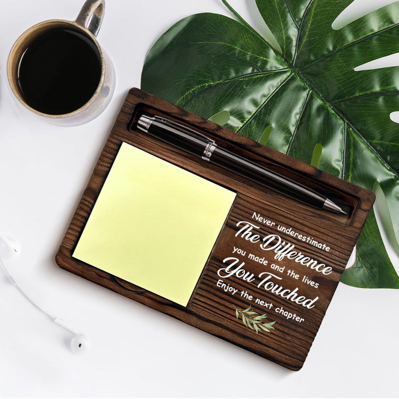 YGBF Coworker Gifts for Women Men Retirement New Job Going Away Leaving Gifts for Coworker Boss Leader Friends, Never Underestimate The Difference You Made Sticky Note Holder - Image 5